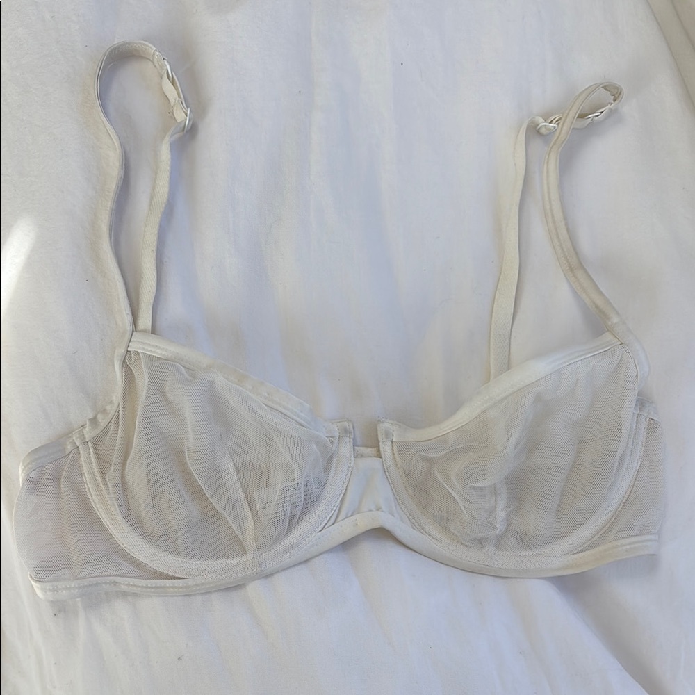 YSE 90A Sheer White Bra